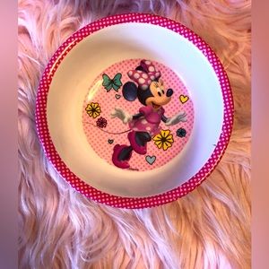 Minnie Mouse Bowl vintage pink white